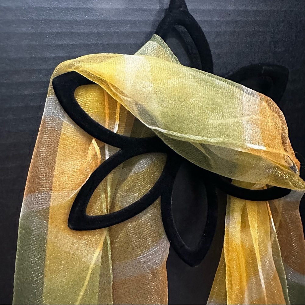 Yellow Geometric Pattern Scarf - image 2